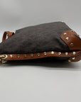 Michael Kors Brown Monogram Print Serena Large Shoulder Bag