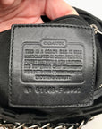 Coach Black Signature C Monogram Canvas Chain Duffel Crossbody Bag F18862