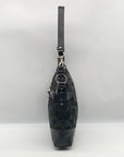 Coach Black Signature C Monogram Canvas Chain Duffel Crossbody Bag F18862