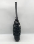 Coach Black Signature C Monogram Canvas Chain Duffel Crossbody Bag F18862
