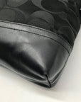 Coach Black Signature C Monogram Canvas Chain Duffel Crossbody Bag F18862