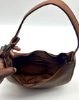 Like Dreams Zarina Brown Leather Small Shoulder Bag