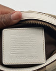 Coach Tan Signature Canvas Hobo Shoulder Bag 10840