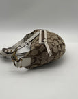 Coach Tan Signature Canvas Hobo Shoulder Bag 10840