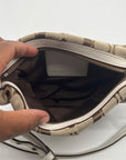 Coach Tan Signature Canvas Hobo Shoulder Bag 10840