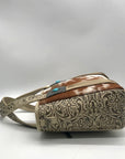 Wrangler Cowhide Fringe Concealed Carry Purse