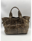 Kooba Green Distinctive Weathered Brown Leather Bag