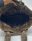 Kooba Green Distinctive Weathered Brown Leather Bag