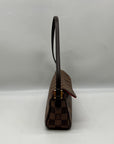 Louis Vuitton Brown Leather Canvas Recoleta Shoulder Bag