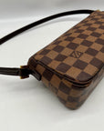 Louis Vuitton Brown Leather Canvas Recoleta Shoulder Bag