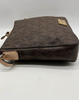 Michael Kors Brown Jet Set Monogram Messenger Shoulder Bag