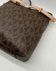 Michael Kors Brown Jet Set Monogram Messenger Shoulder Bag