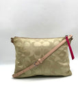Coach Cream & Beige Monogram Nylon Legacy Weekend Crossbody 24861