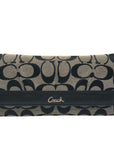 Coach Gray Monogram Canvas Cinched Wallet
