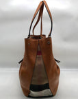 Burberry Brown Pebbled Leather Maidstone Brit Tote Bag