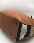 Burberry Brown Pebbled Leather Maidstone Brit Tote Bag