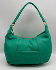 Issac Mizrahi Green Pebbled Leather Hobo Bag