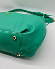 Issac Mizrahi Green Pebbled Leather Hobo Bag