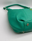 Issac Mizrahi Green Pebbled Leather Hobo Bag
