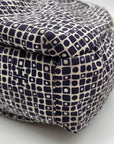 Tory Burch Navy Blue & White Nylon Diaper Bag