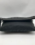 Stella & Dot Black Faux Leather Waverly Petite Braided Crossbody Bag