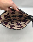 Stella & Dot Black Faux Leather Waverly Petite Braided Crossbody Bag