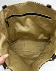 Kate Spade Brown & Tan Canvas Safari Lizard Tote Bag