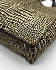 Kate Spade Brown & Tan Canvas Safari Lizard Tote Bag