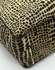 Kate Spade Brown & Tan Canvas Safari Lizard Tote Bag