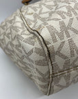 Michael Kors Beige Signature Logo-Print Shoulder Bag