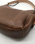 Dooney & Bourke Brown Pebbled Leather Shoulder Hobo Bag