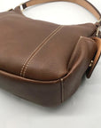Dooney & Bourke Brown Pebbled Leather Shoulder Hobo Bag
