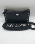 Brighton Black Pebbled Leather Preety Tough Rox Crossbody