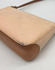 Louis Vuitton Noisette Beige Monogram Vernis Mallory Square Bag Back Right Corner