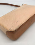 Louis Vuitton Noisette Beige Monogram Vernis Mallory Square Bag Back Left Corner
