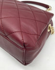 Kate Spade Burgundy Quilted Leather Emerson Place Jenia Shoulder Bag
