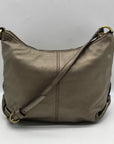 Coach Metallic Bronze Leather Ashley Crossbody Bag