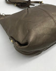 Coach Metallic Bronze Leather Ashley Crossbody Bag