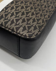 Michael Kors Brown Jet Set Signature Logo Stripe Crossbody