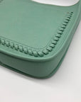 Style & Co Faux Leather Mint Sage Whipstitch Medium Crossbody Bag