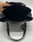 Coach Black Jacquard Canvas Shoulder Bag