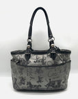 Coach Gray Sateen Gallery Horse & Carriage East West Tote Bag F16583