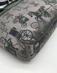 Coach Gray Sateen Gallery Horse & Carriage East West Tote Bag F16583