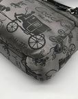 Coach Gray Sateen Gallery Horse & Carriage East West Tote Bag F16583