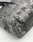 Coach Gray Sateen Gallery Horse & Carriage East West Tote Bag F16583