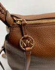 Michael Kors Large Hobo Shoulder Bag in Luggage Pebbled Leather
