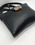 Michael Kors Black Leather Fulton Crossbody Bag