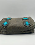 Charm & Luck Vintage Stone Grey Leather Hobo Bag