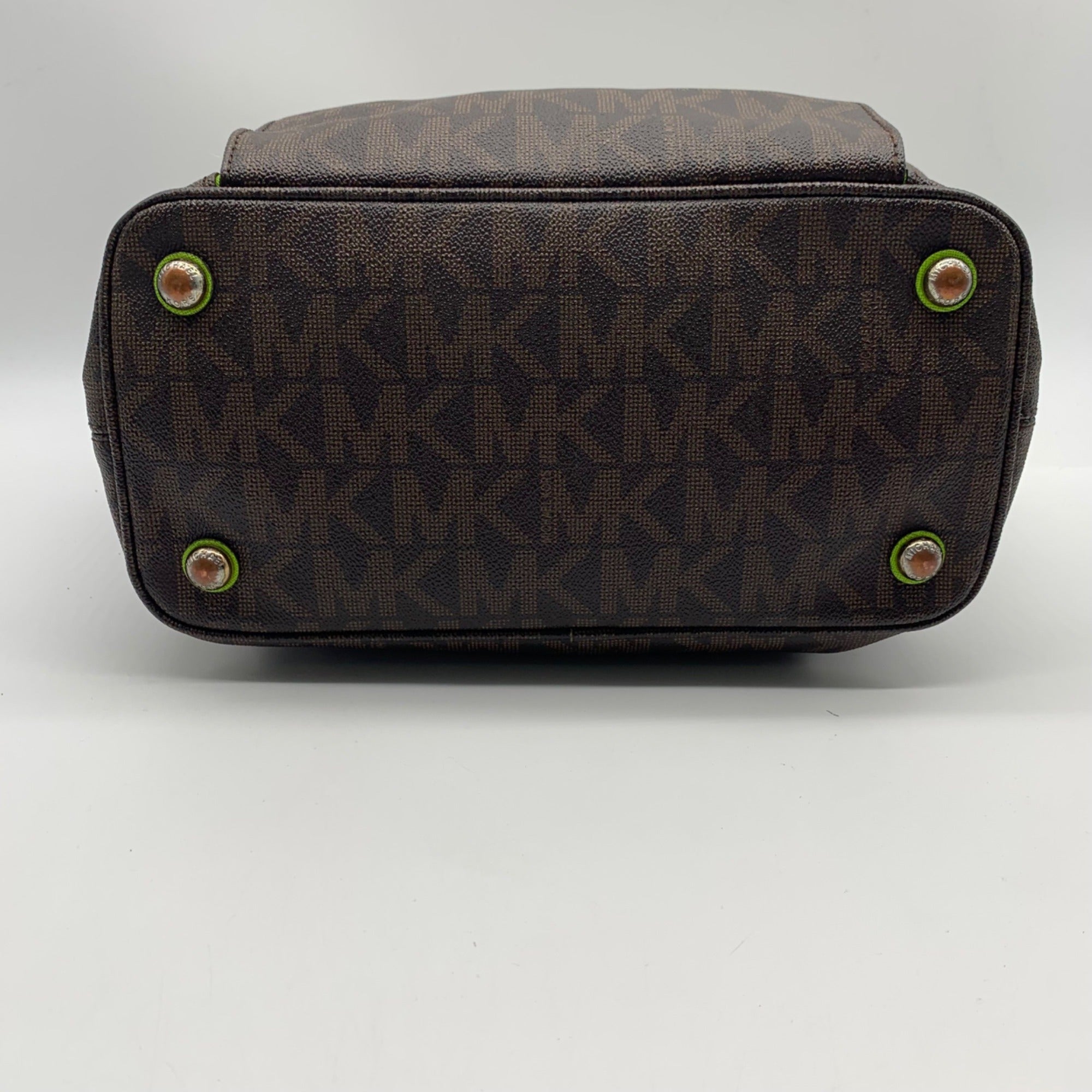 Michael Kors Jet Set Signature Canvas Snap Pocket Tote Bag
