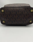 Michael Kors Jet Set Signature Canvas Snap Pocket Tote Bag